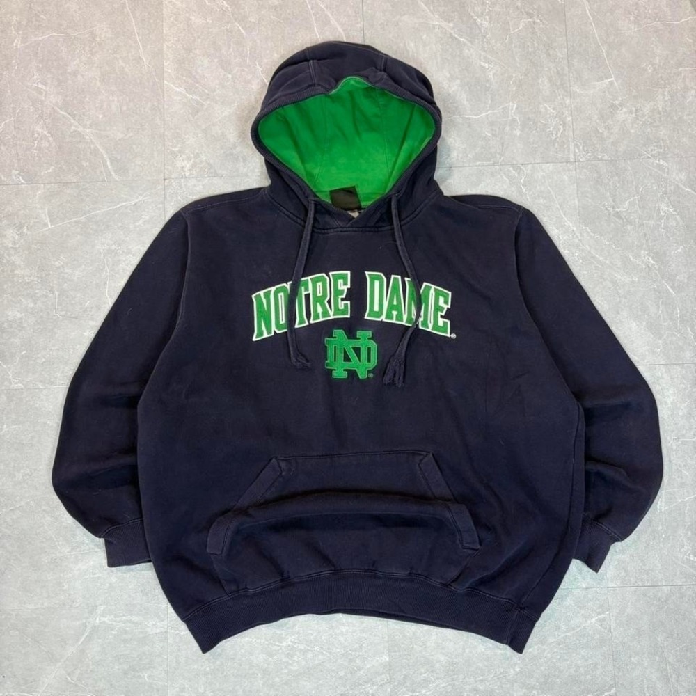 Navy and green Notre Dame hoodie #streetwear‎